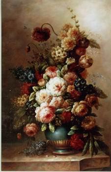 unknow artist Floral, beautiful classical still life of flowers.047